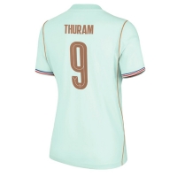 Camiseta Francia Marcus Thuram #9 Segunda Equipación Replica Mundial 2026 para mujer mangas cortas